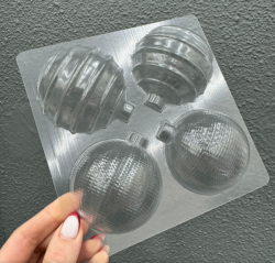 Изображение Форма пластиковая НОВОГОДНИЕ ШАРЫ (5) 50мм / 4 шт